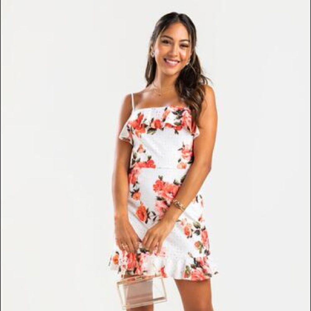 ✨ Arlette Eyelet Floral Mini Dress✨